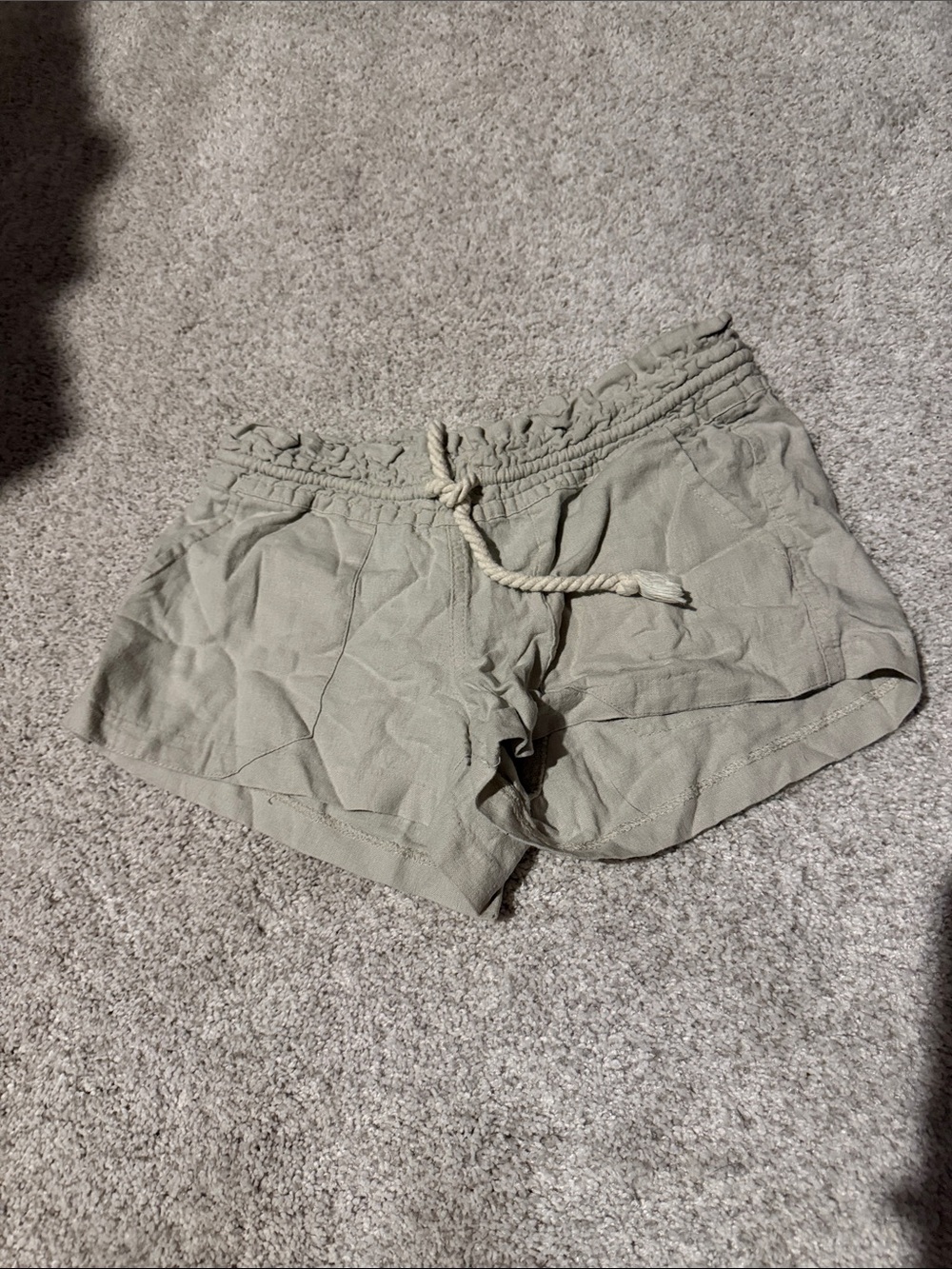 Roxy Olive Drawcord Athletic Shorts